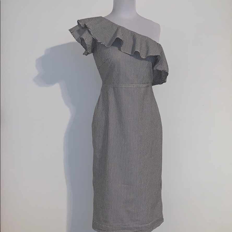 Banana Republic Blue And White Striped Dress